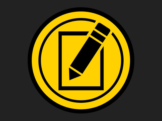 Yellow and black icon showing a notebook and a pencil, representing effective note-taking strategies.
